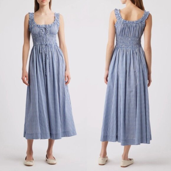 Doen Emmaretta Dress in Blue Gingham Size Medium NWT - Picture 15 of 15